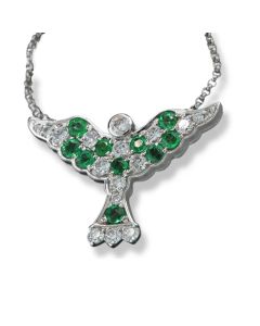 Halskette grüne Steine Diamant