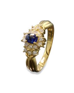 Ring Gelbgold Saphir Diamant kaufen
