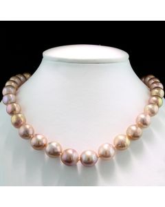 Perlenkette rosa große Perlen Süßwasserperle 