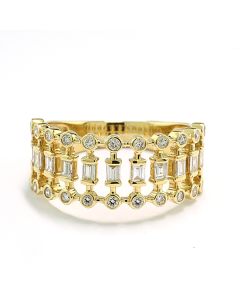 Goldring Diamanten Brillanten Diamantring 18 Karat Gelbgold Designerring online kaufen