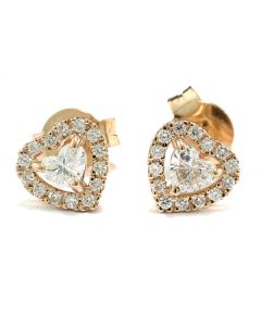 Ohrringe Herz Diamantherzen Brillanten 750 Rotgold Ohrschmuck