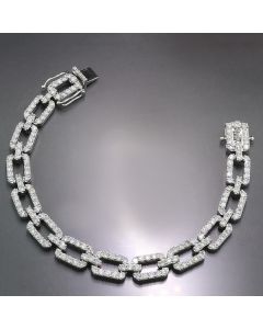Armkette Brillanten Diamanten schweres Weißgold Diamantarmband