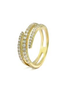 Brillanten Ring Gelbgold 750er Gold Spirale flexibel Schmuck online kaufen