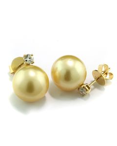 Südseeperlen Ohrstecker Brillanten Ohrringe 750er Gold 18 Karat Gold Perlen online