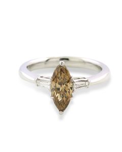 Solitärring Diamant 1ct Navette Ring Platin online bestellen Webshop Online Shop Schmuck