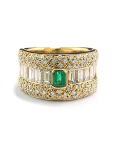Ring Smaragd Edelstein Diamant Echtheits-Gutachten Gold kaufen