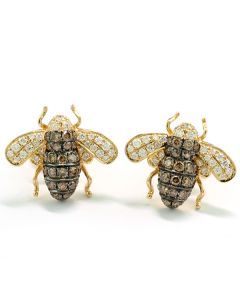 Ohrschmuck Gold 18 Karat Gelbgold Biene Insekt Tiere Diamanten kaufen