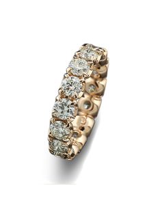 Memory-Ring Brillanten 4,00 carat in 750-Gold-750-Rotgold