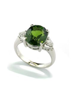Edelsteinschmuck Ring grüner Turmalin echte Edelsteine Diamanten 
