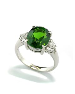 Edelsteinschmuck Ring grüner Turmalin echte Edelsteine Diamante