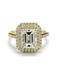 2,5ct Diamant Emerald Cut Solitärstein Ringe