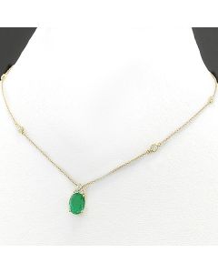 Smaragd-Anhänger Diamantschnuck für Damen Goldschmuck online kaufen