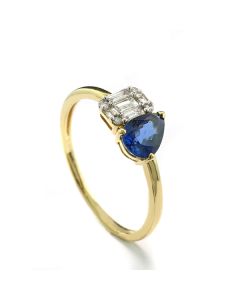 Ringe Edelstein blau echte Diamanten Gold online bestellen