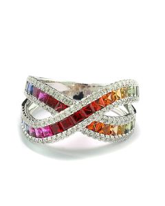 Saphir-Ring bunte Safire Regenbogen modern kaufen