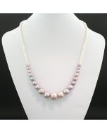 Perlenkette Perlenschmuck weiße Zuchtperlen rosa Süßwasserperlen
