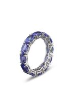 Eternity Ring Tansanite blaue Edelsteine