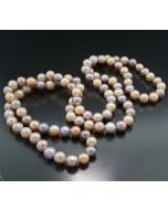 Extralange Perlenkette 100 cm lang, mehrfarbig