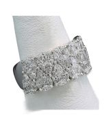 Ring mit Diamanten 2,50 carat im Navette-, Prinzeß- und Tropfenschliff, 750-Weißgold