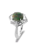 Opalring schwarzer Opal Edelopal dunkler Opal Ring online bestellen