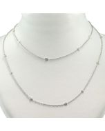 Halskette Brillanten moderner Diamantschmuck 18 Karat Weißgold Juwelier Solln