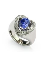 kornblumenblauer Saphir Ring