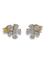 Ohrringe Blume Diamanten Brillanten  Gelbgold Schmuck online kaufen Juwelier München
