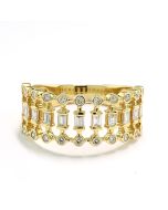 Goldring Diamanten Brillanten Diamantring 18 Karat Gelbgold Designerring online kaufen