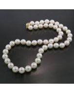 Perlenkette weiße wertvolle Perlen Akoya Japan echte Perlen Zuchtperlen