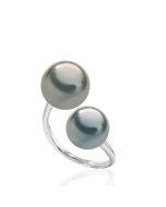 Schmuck online kaufen Perlen Tahitiperlen silbern grau Zwilling 585er Weißgold