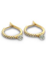 Ohrschmuck Ohrringe rund Diamant 18 Karat Gelbgold online kaufen