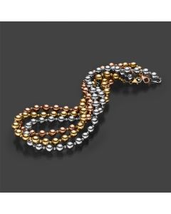 goldene Halskette Goldcollier italienischer Stil Kugelketten