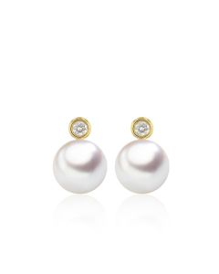Perlenschmuck Perlen-Ohrstecker Akoyaperlen Zuchtperlen Diamanten Brillanten-Ohrstecker Goldschmuck sofort kaiufen