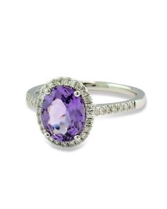 Ring Edelstein Lila Violett Naturfarbe