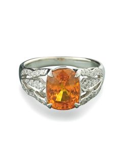 Safirring seltene Farbe Orange Gelb