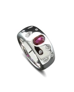 Ringe online kaufen Gold massiv roter Edelstein Diamanten