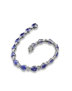 Armband blauer Stein Armkette Tanzanite wertvoller Edelstein blau