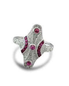 Ring mit Rubin Weißgold