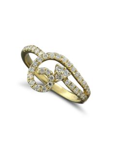 goldener Ring Diamanten Brillantring günstig online kaufen