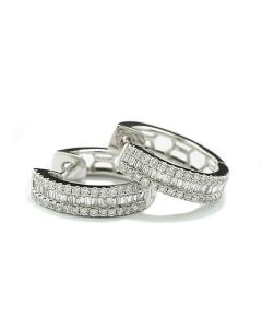 18 Karat Brillant Creolen Ohrringe Juwelier Caratheum Brillantschmuck