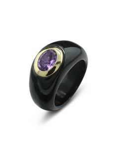 Bandring schwarz Schmuck München kaufen günstiger Echtschmuck Geschenk für Frauen