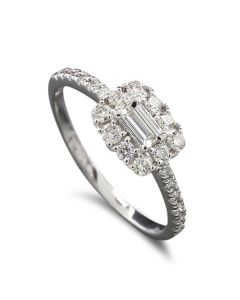 Ring Weißgold Diamanten 