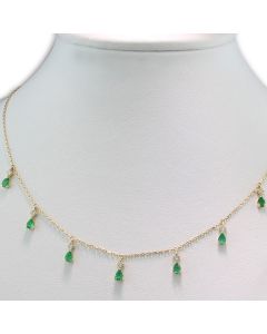 Kette mit Edelsteinen Grün 