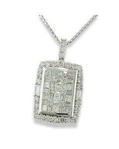 Anhänger an Kette Brillanten Diamanten 2 carat Weißgold