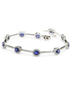 Armband Saphire Brillanten Weißgold