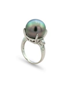 Ring schöne Tahitiperle Diamanten Platin online bestellen