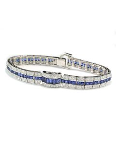 Diamantarmband Brillanten Saphire 750er Weißgold Luxusschmuck sicher online bestellen