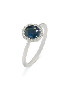 Ring Safir Brillanten Weißgold 18 Karat Schmuck online kaufen