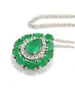 Smaragdschmuck Smaragdkette Webshop für Schmuck Gold Edelsteine München Solln