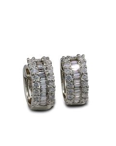 Ohrringe 18 Karat Weißgold Brillanten Diamanten Creolen online kaufen