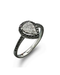 Ring Diamanten Brillanten weiß schwarz Weißgold 18 Karat kaufen